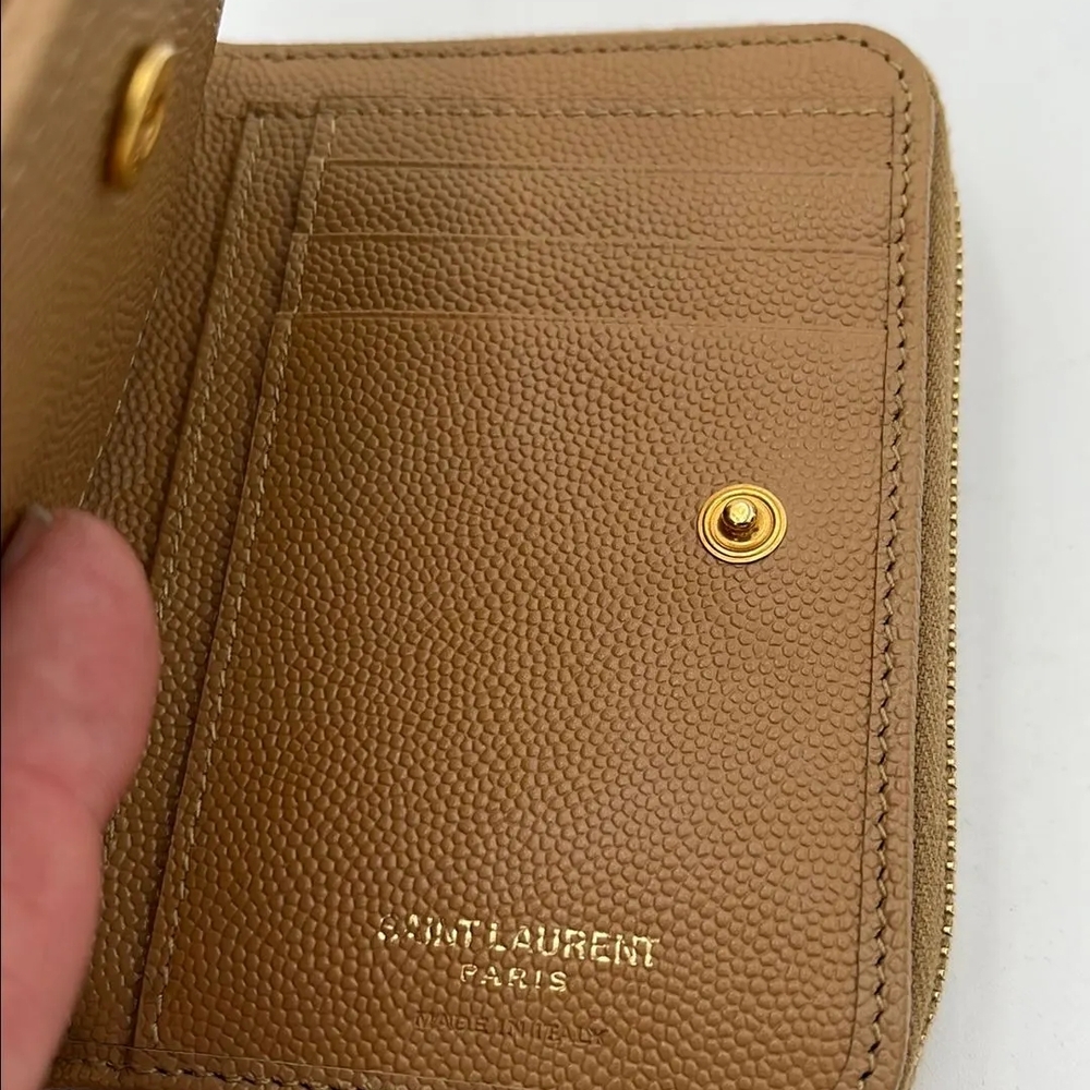 Saint Laurent Tan Leather Wallet